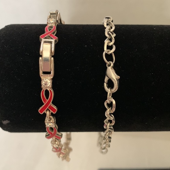 Breast cancer awareness set of 2 bracelets - Picture 3 of 4